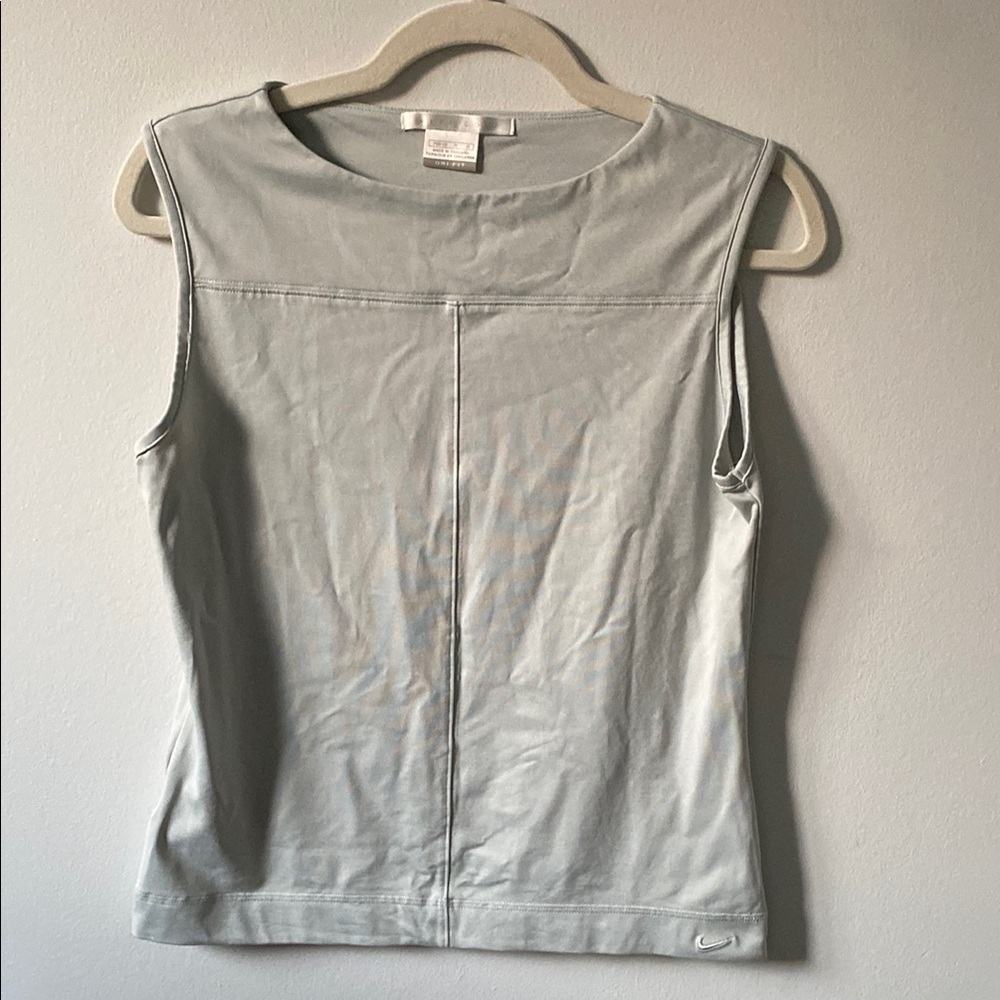 NIKE Golf Light Blue Boatneck Sleeveless Top